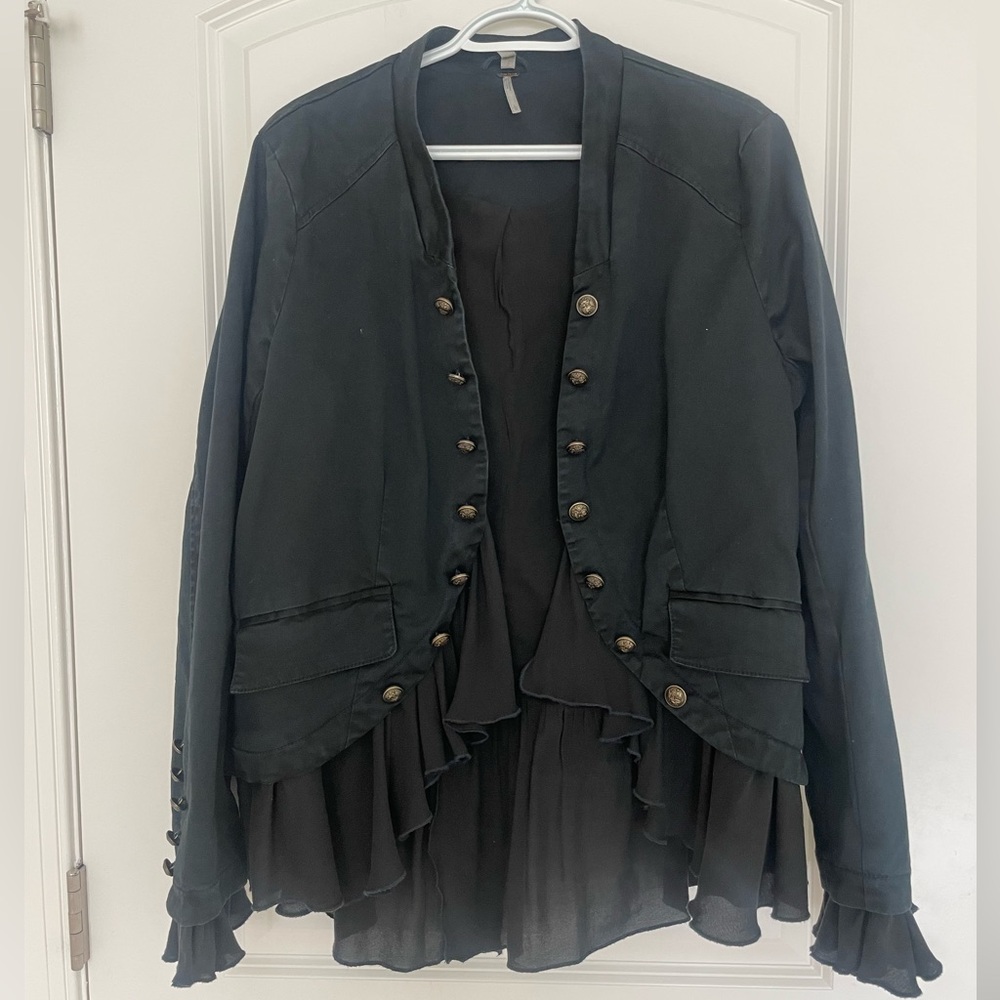 FREE PEOPLE ROMACE RUFFLE JACKET